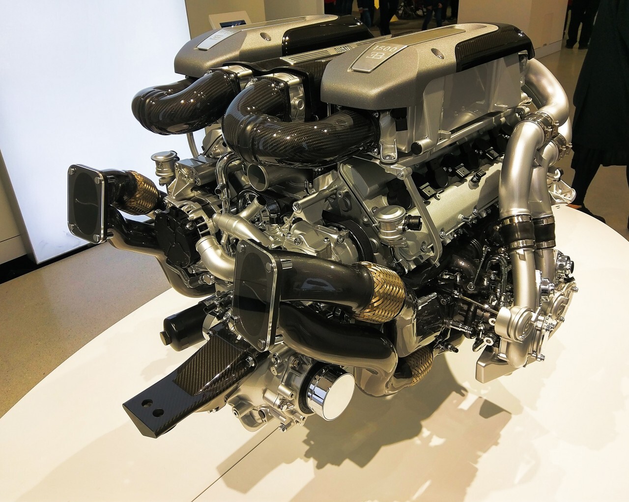 Close up shot of car engine