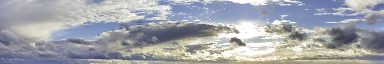 Sky replacement Panorama of Sunny blue sky