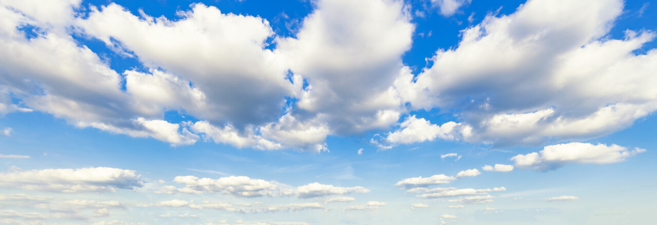 Beautiful white clouds on blue sky for sky replacement