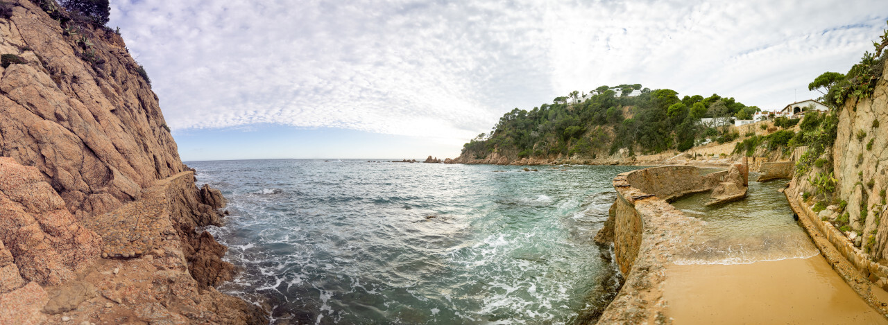 View from the Balearic Sea to Canyet de Mar