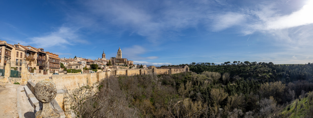 Segovia san millan oldcity near madrid in spain cityscape