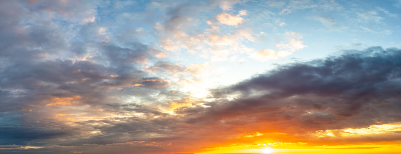 Sunset sky panorama