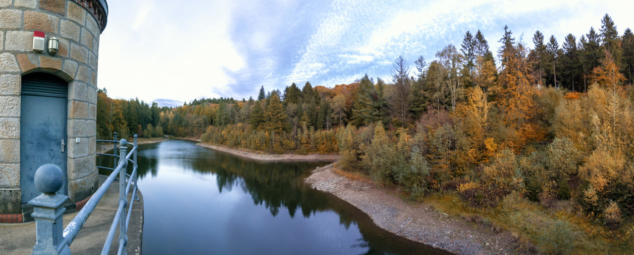 Wuppertal, Ronsdorf Talsperre, Autumn Lake Landscape