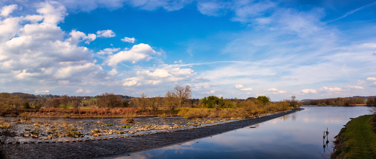 River landscape of the Ruhr