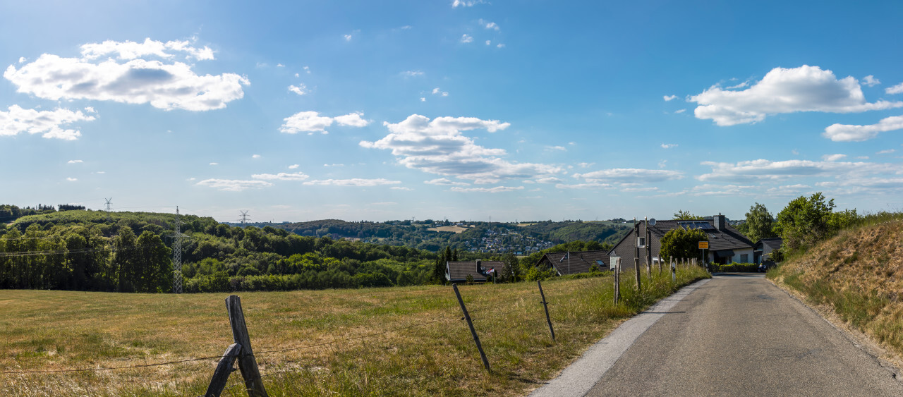 German rural landscape near Velbert Langenberg