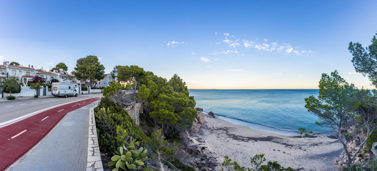 Road Miami Platja Tarragona Spain Seascape