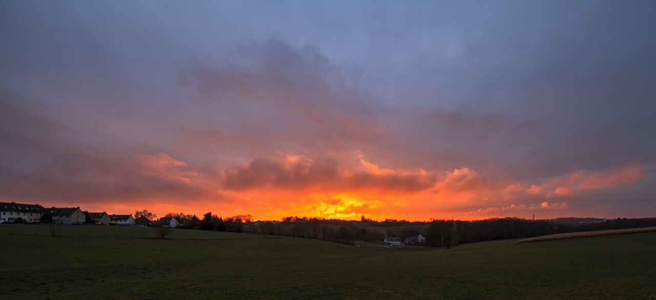 Rural Landscape Sunset in Wuppertal Ronsdorf by Germany