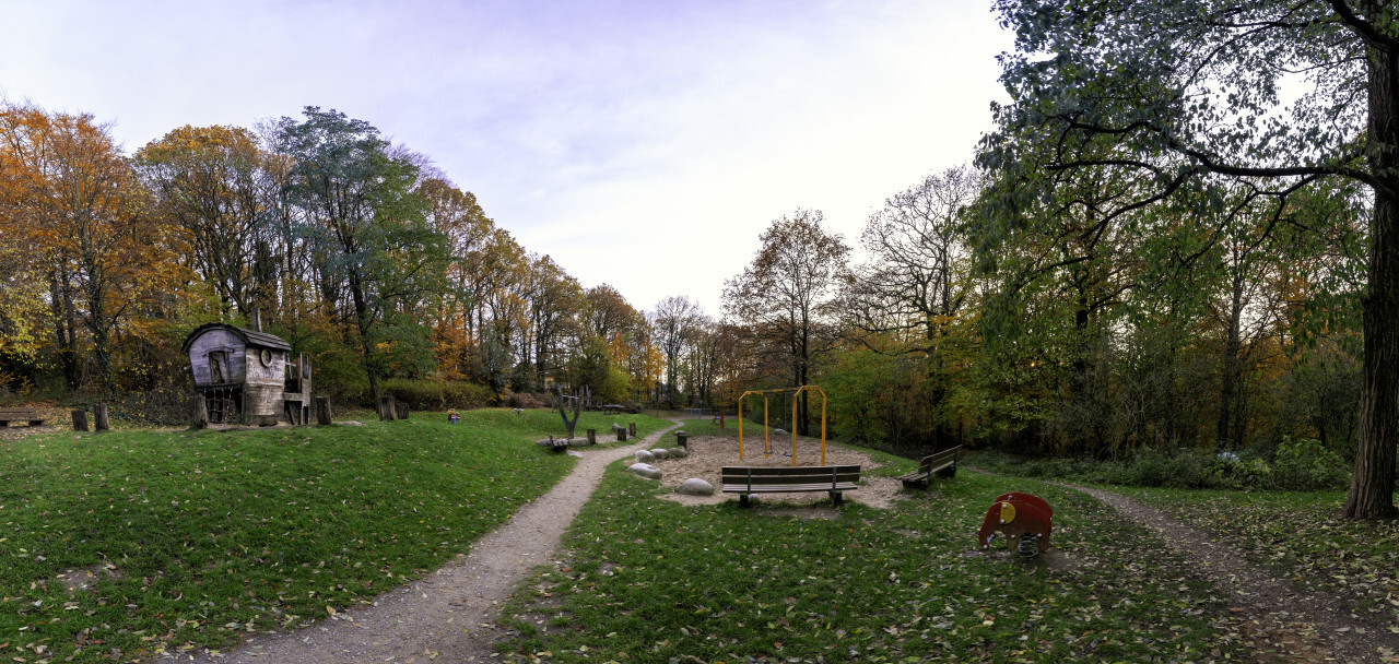 Empty Playground in the autumn season