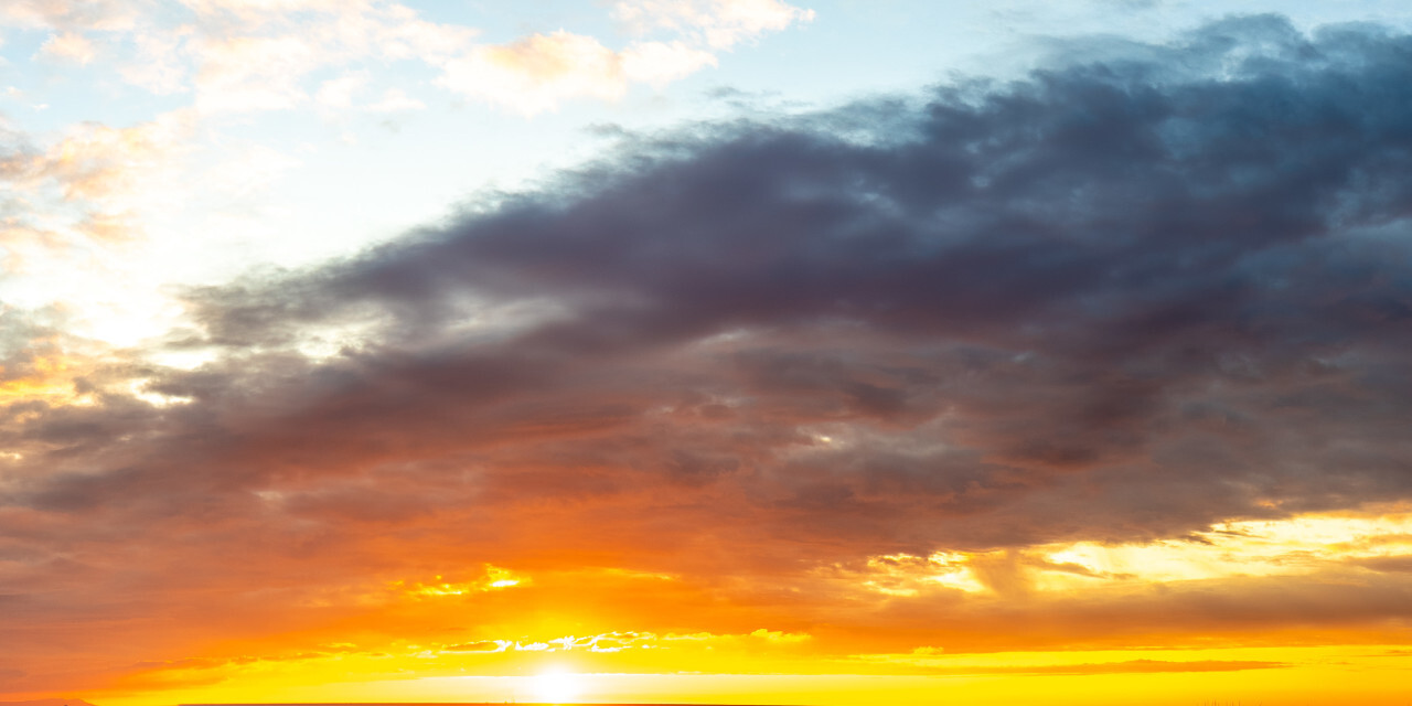 impressive clouds in the sky during a sunset