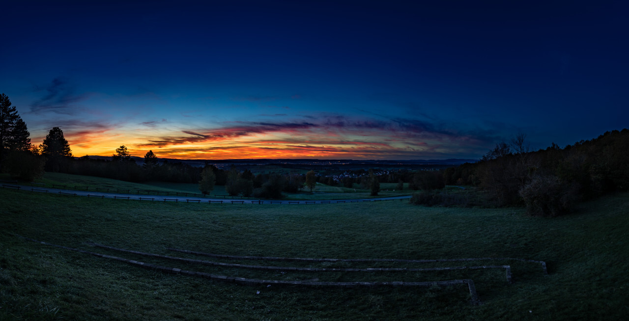 Belvedere De Vandoncourt blue hour sunset landscape