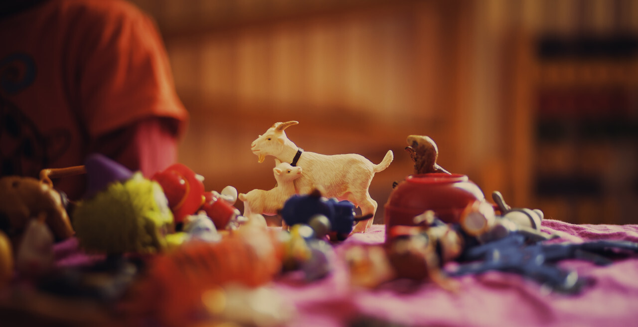 Various toys in a children's room