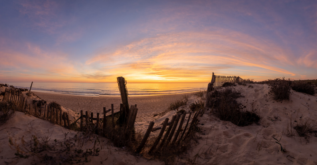 Fantastic sunset on the coast of Portugal