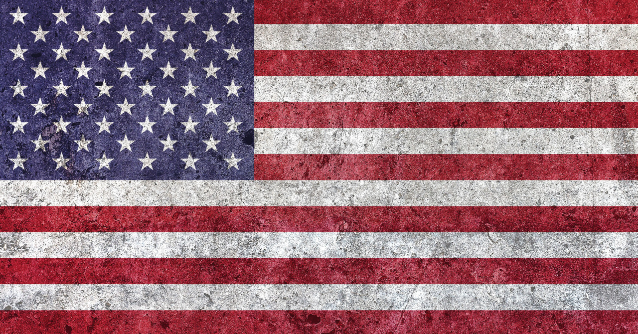 grunge usa flag