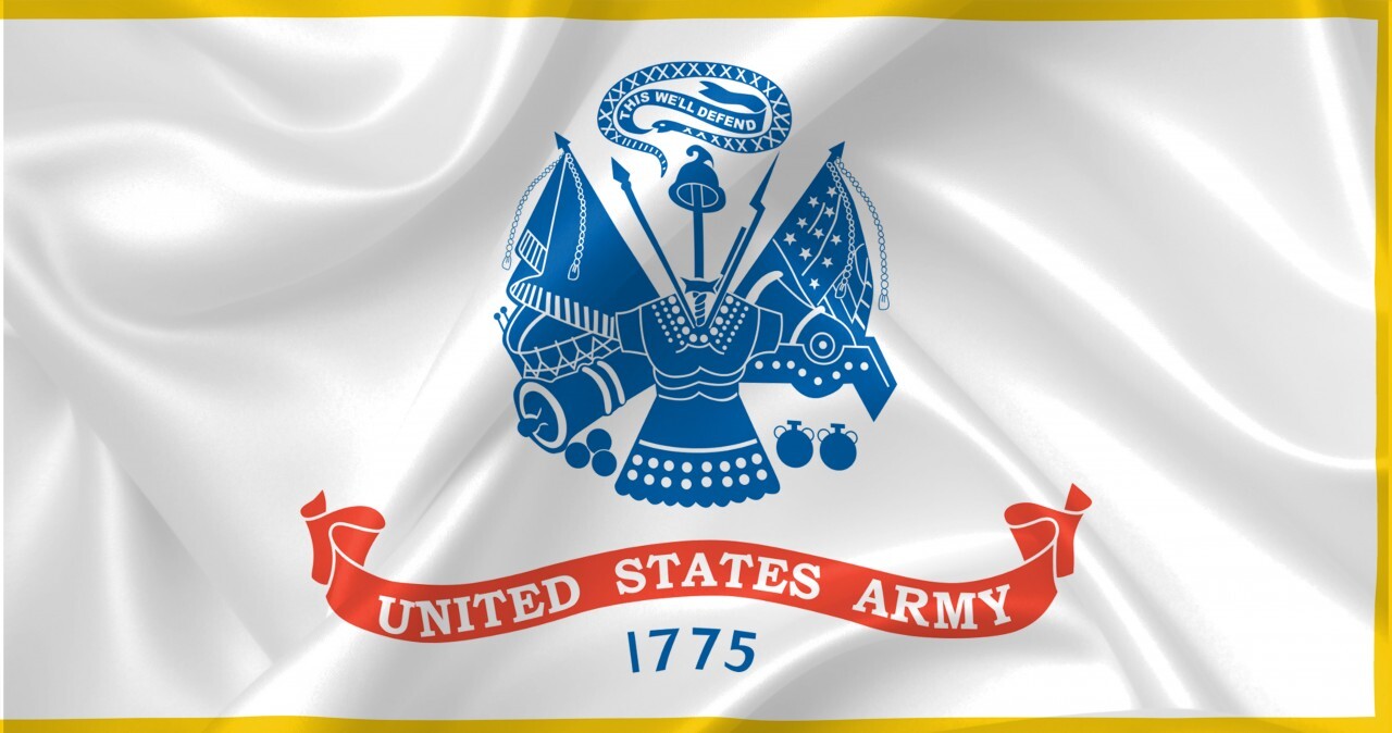 United States Army Field Flag White Illustration