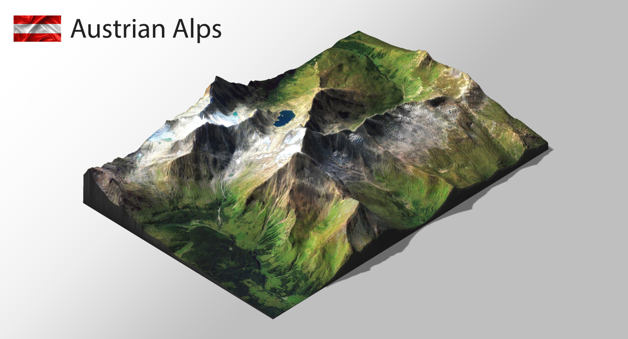 austrian alps - map