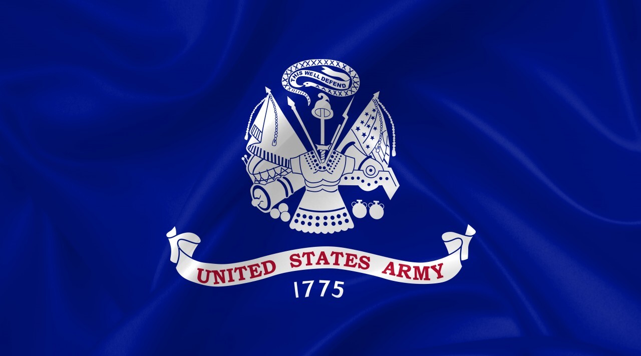 United States Army Field Flag Blue Illustration