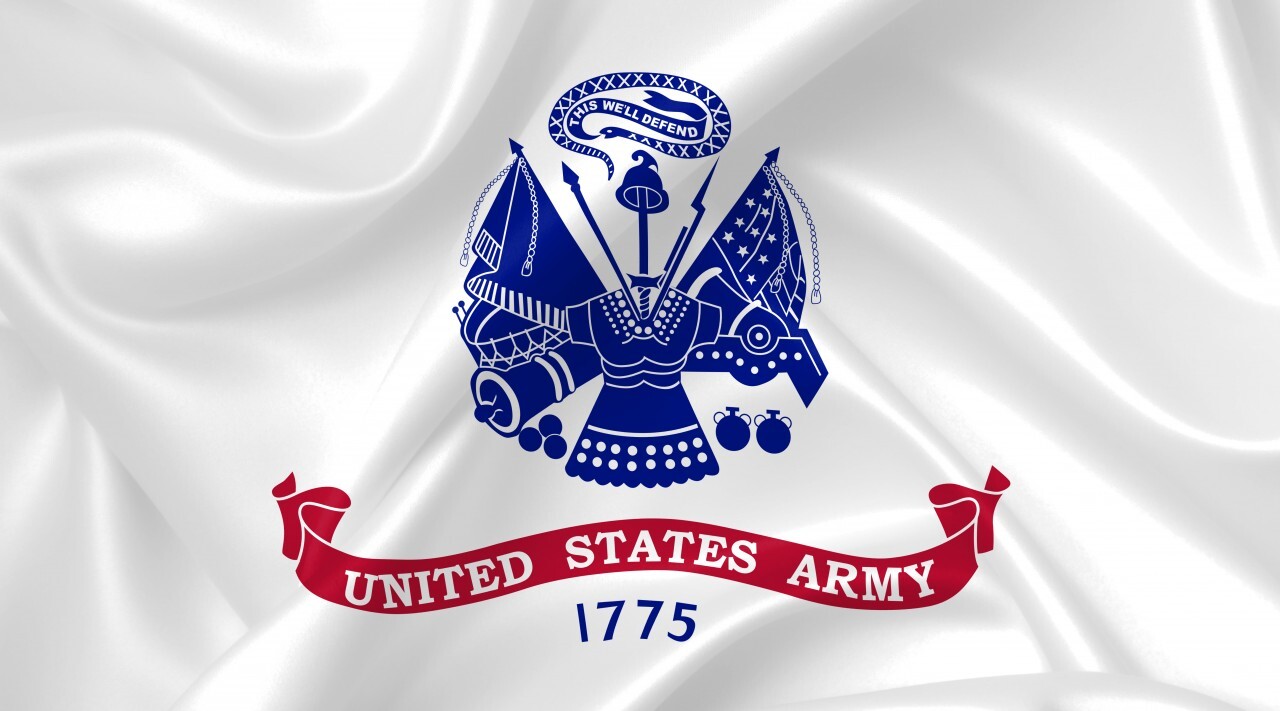 United States Army Field Flag White Illustration