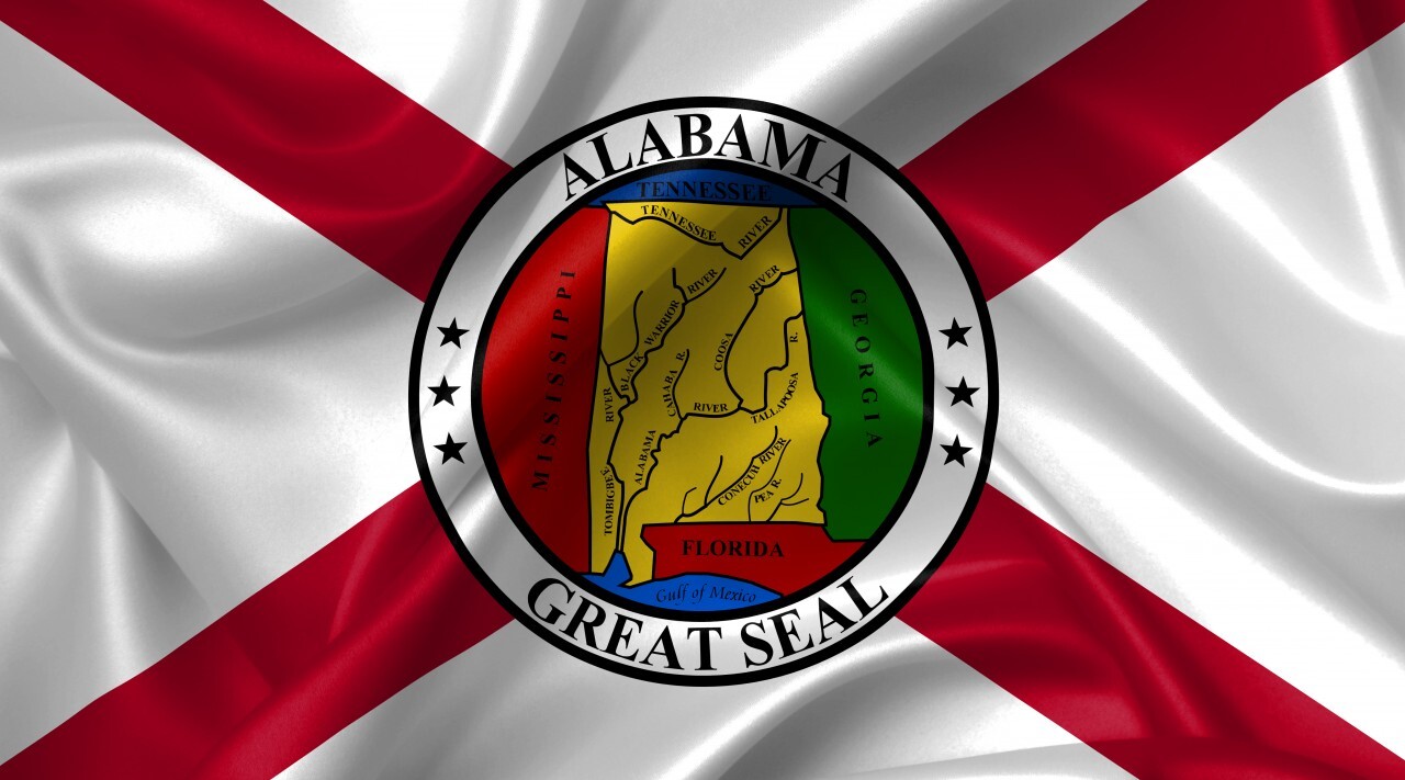 alabama flag seal country symbol illustration