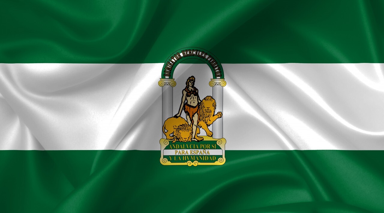 andalucia flag country symbol illustration