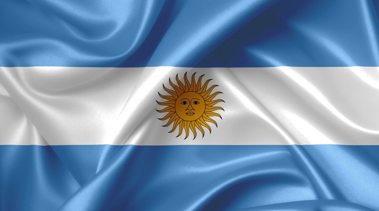 argentinian flag country symbol illustration