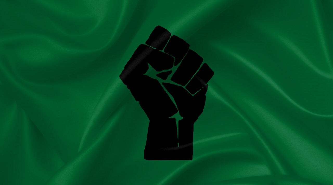 black power fist flag