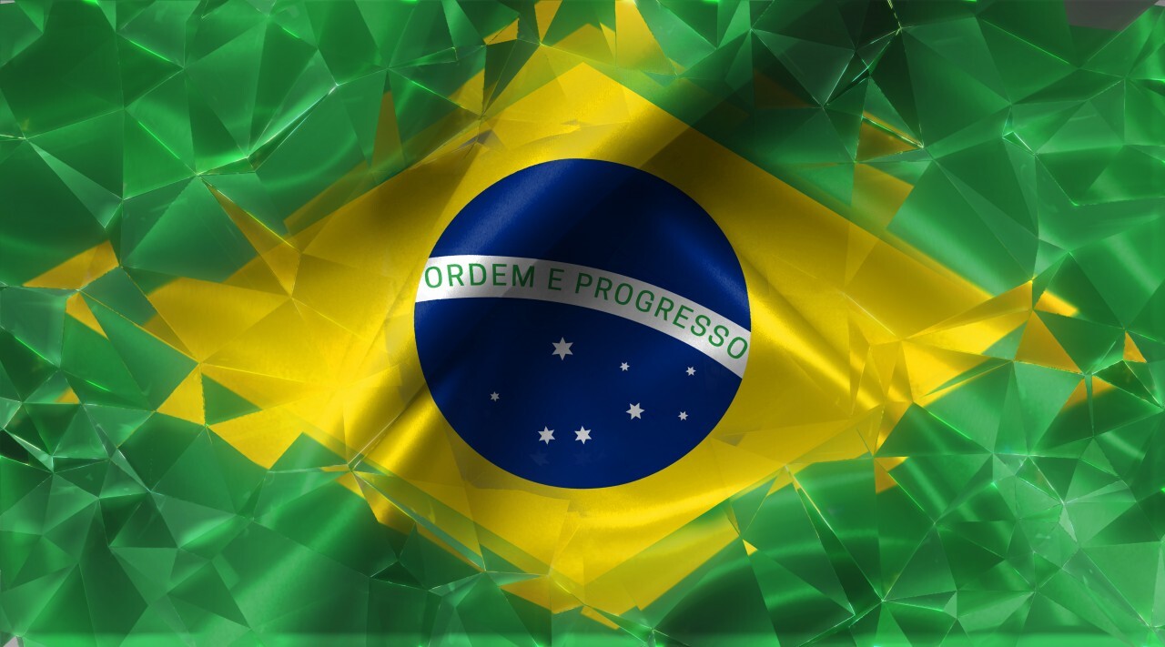 fragmented brazilian flag
