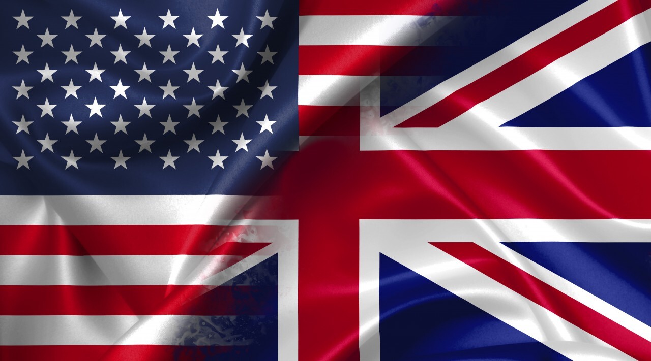 USA vs UK United Kingdom GB Great Britain - conflict war comparison illustration