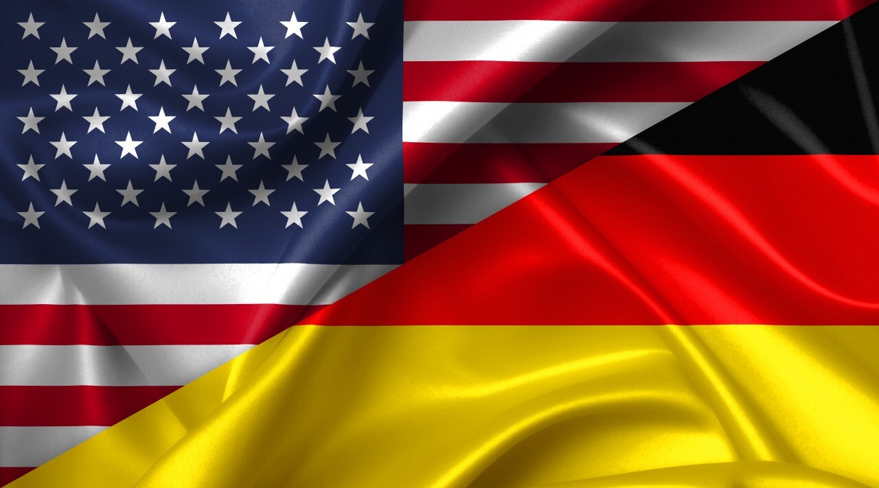 United States USA vs Germany flags comparison concept Illustration