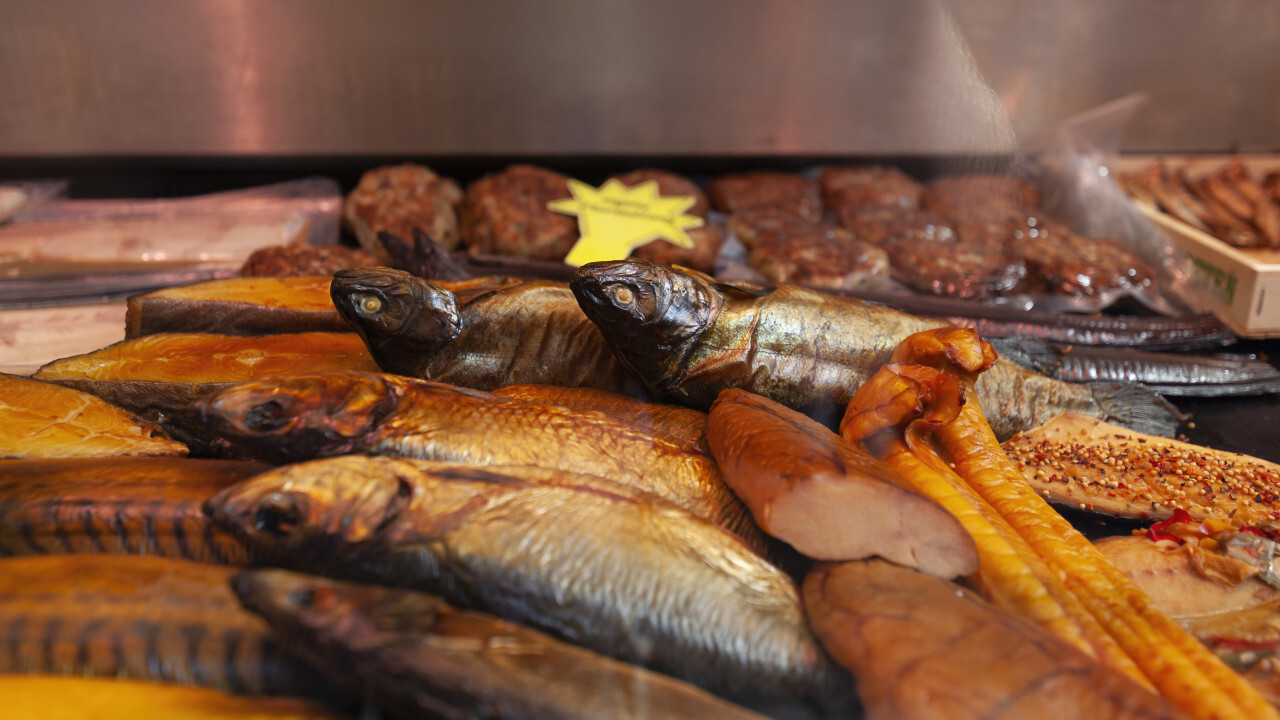 fresh fish on ice