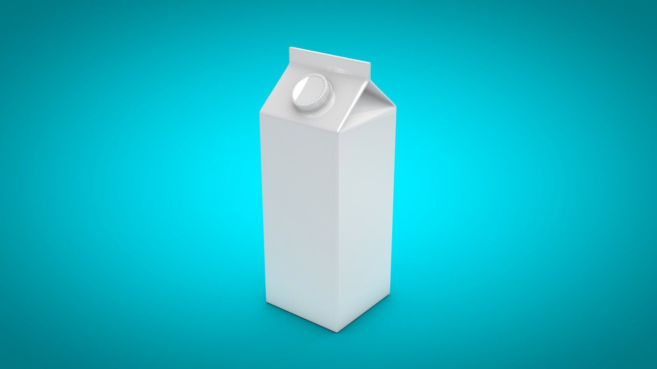 milk carton blank