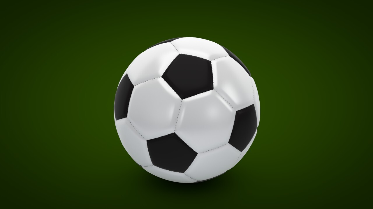 football on green background
