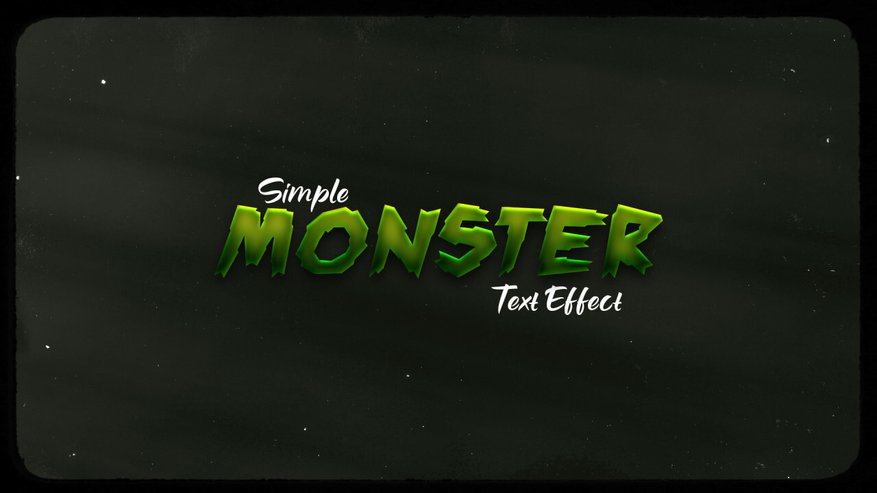 Green Monster PSD Text Effect