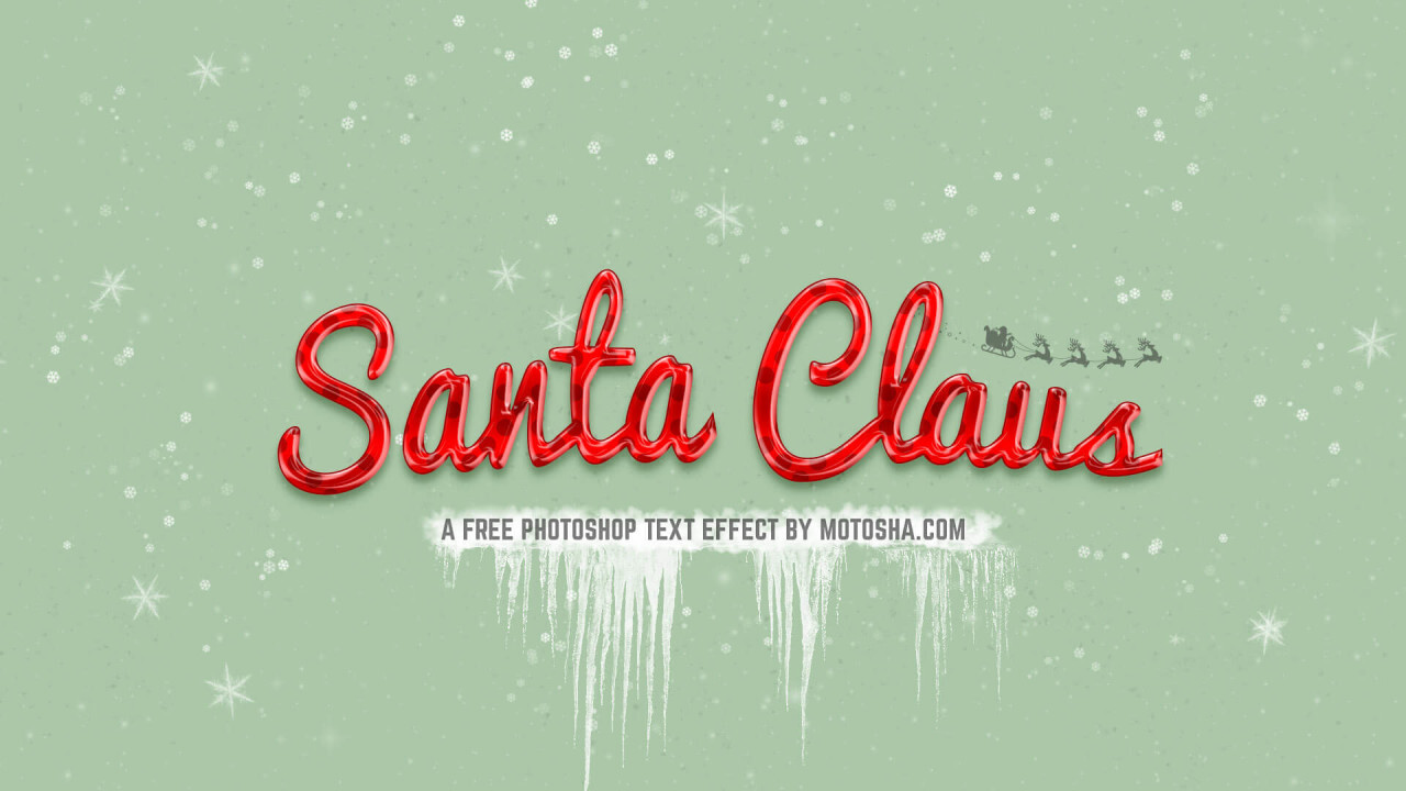 Free Photoshop Santa Claus Text Effect