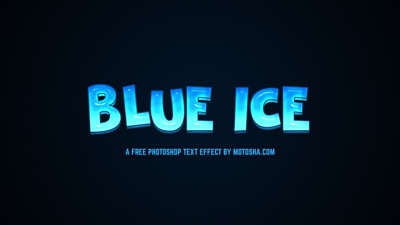 Blue Ice Text Effect for Photoshop