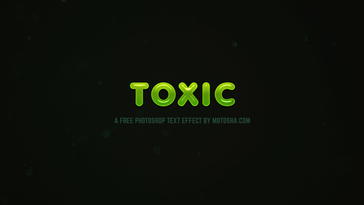 Free Photoshop Toxic Text Effect