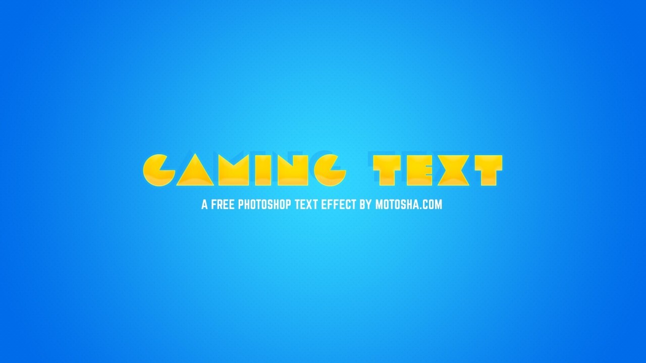 Free Photoshop Gaming Text Effect