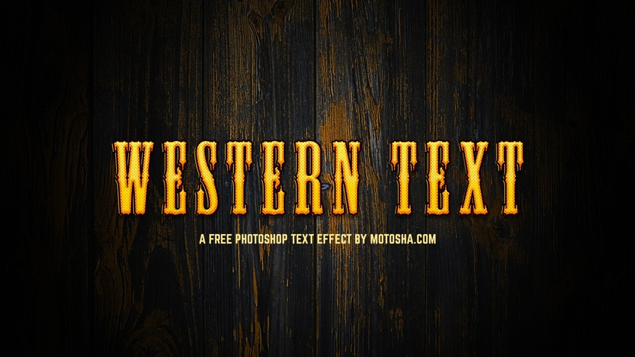 Free Photoshop Western Text Effect