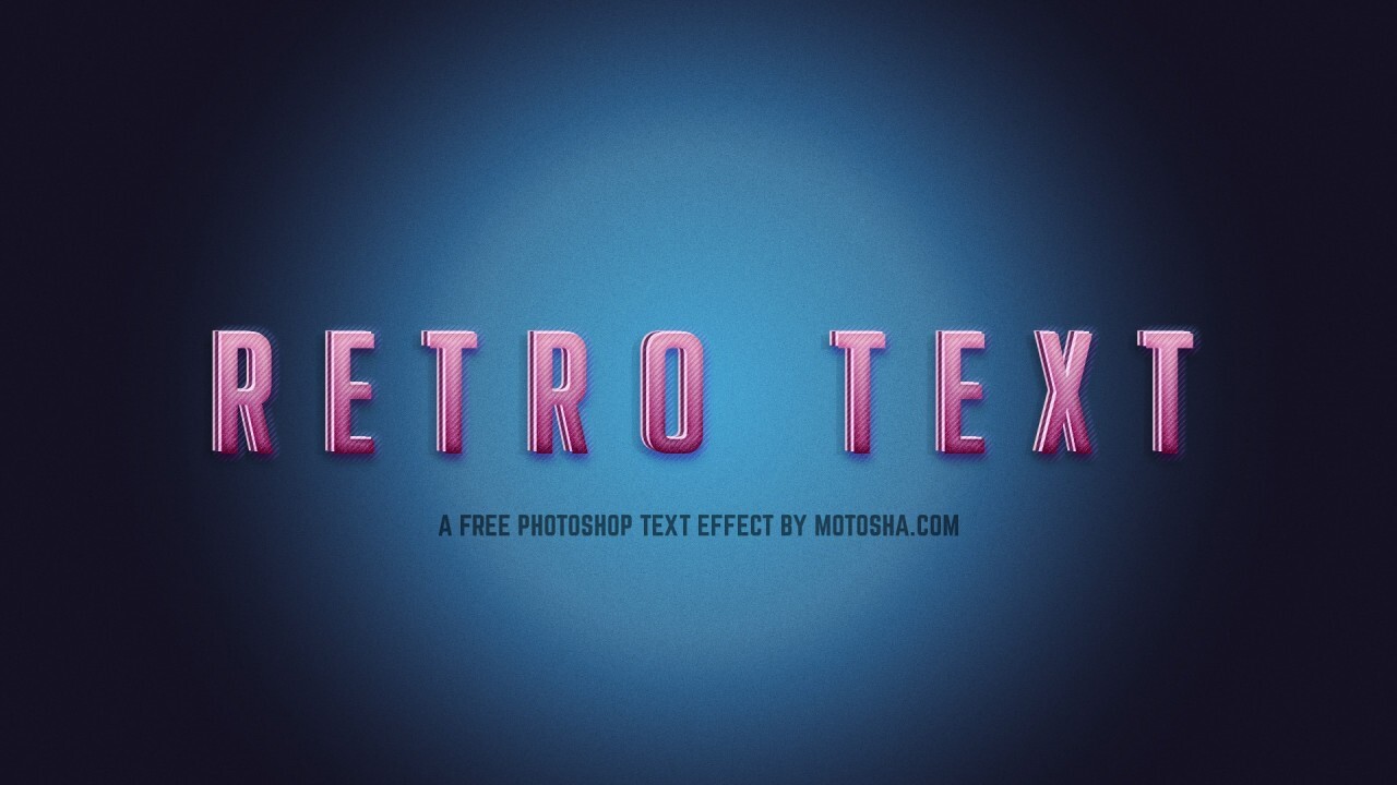 Free Photoshop Retro Text Effect