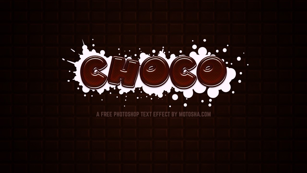 Free Photoshop Chocolate Text Effect