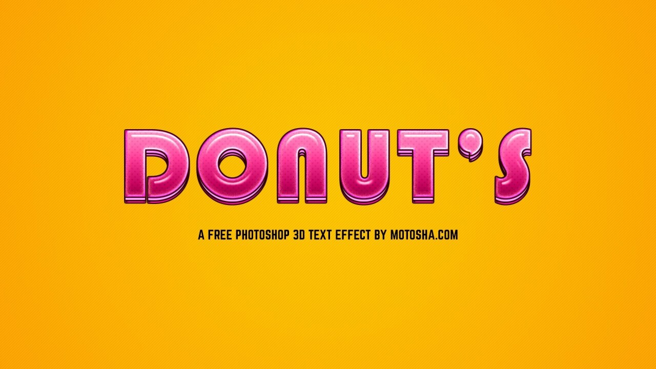 Free Photoshop Candy Donut Text Effect