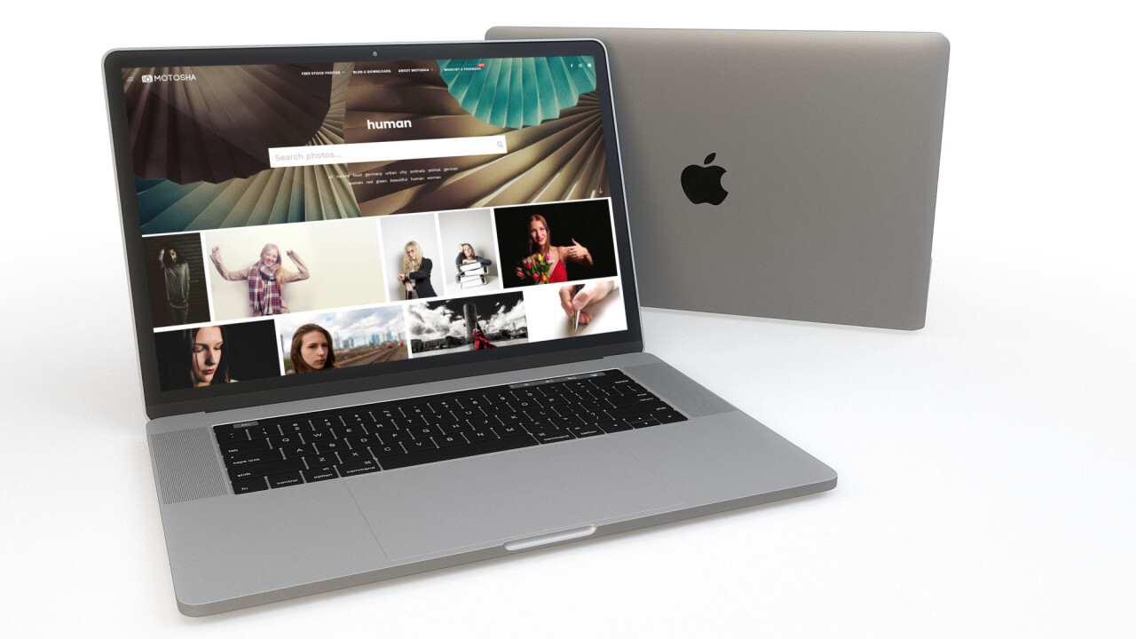 Free PSD Mac Book Mockup on White Background