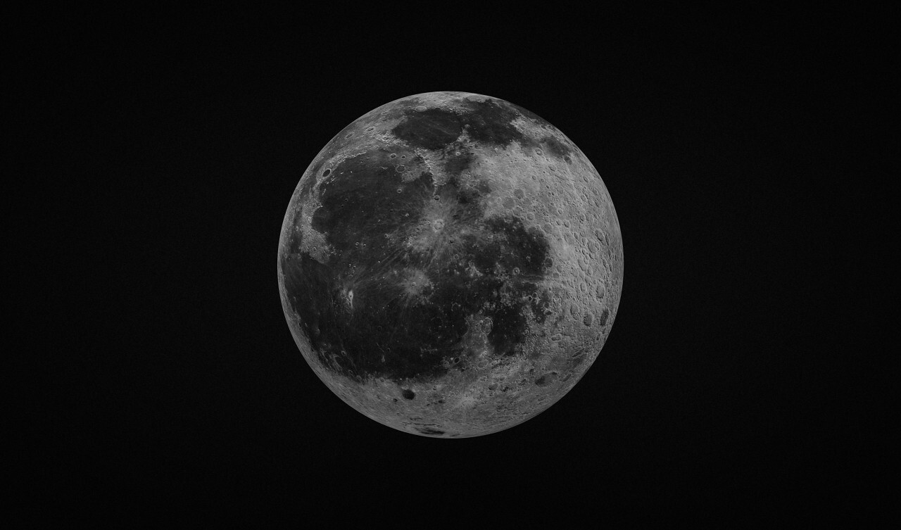 moon on black background