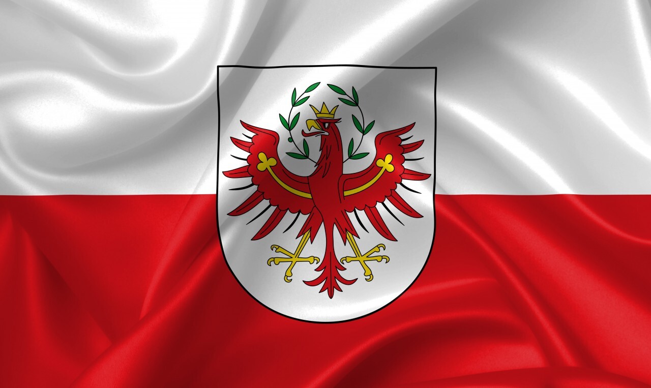 flag of tyrol country symbol illustration