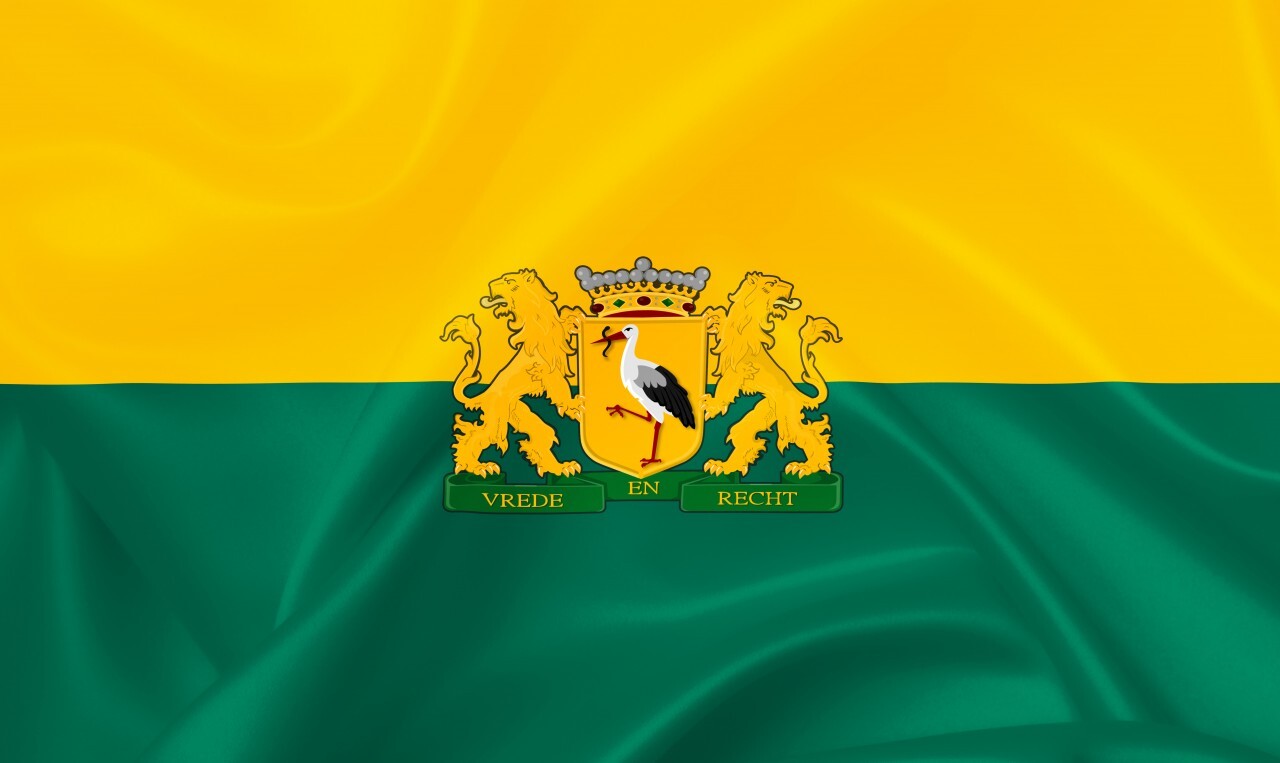 Flag of The Hague of Netherlands Illustration