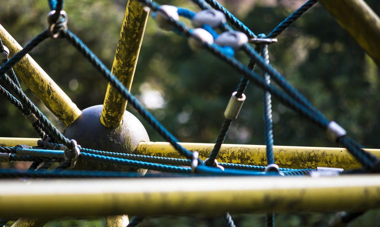 dirty climbing frame