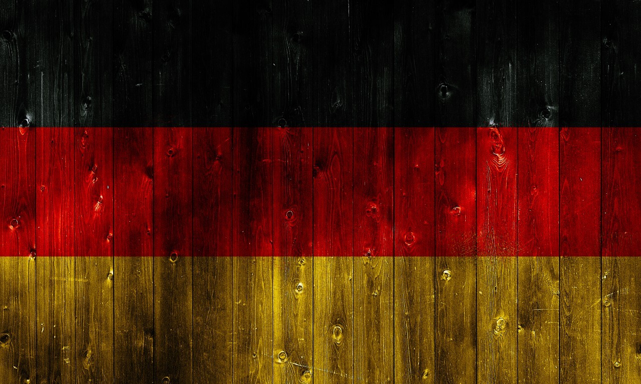 german flag on wood