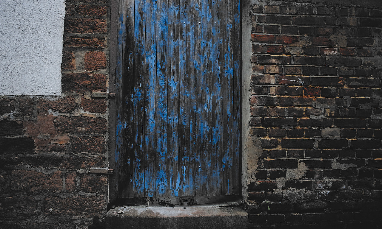 weathered garden gate