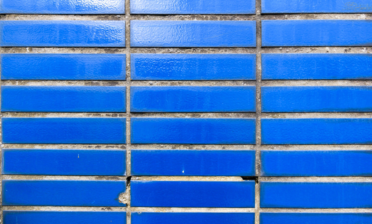 blue brick wall texture background