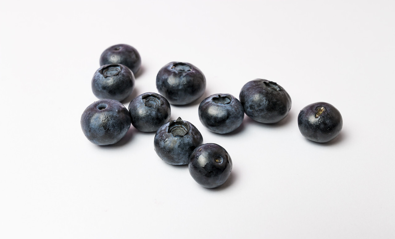 Blueberries isolated on white background