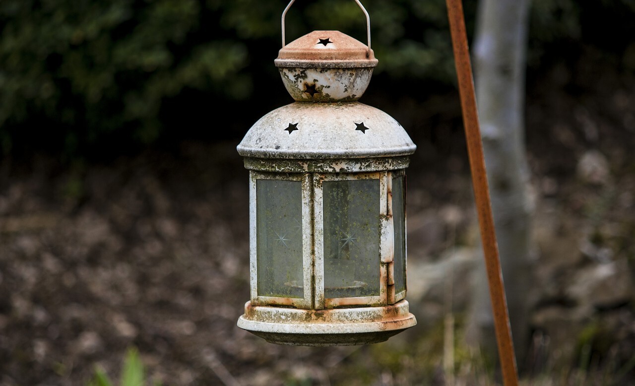 old rusty lantern